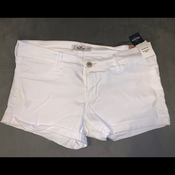 Hollister White Shorts low rise midi 9 29 NWT - Picture 1 of 3